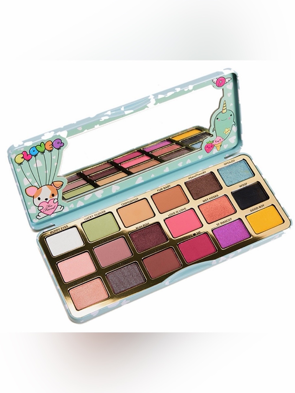 NWOB Too Faced Clover Eyeshadow Palette Limited Edition Bold Colorful Animal